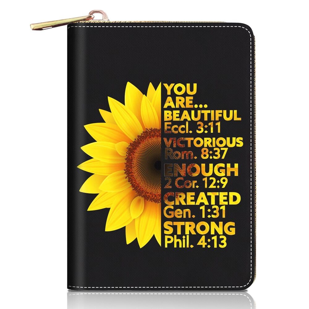 5446 Credit Card Holder Wallets , Sunflower Inspirational Quotes Design